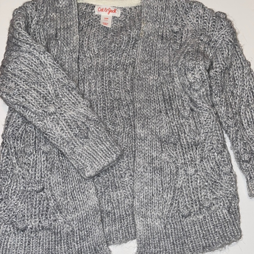 Toddler girls gray sweater